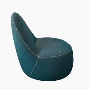 Modern "Mitt" Lounge Chair by Bernhardt Design Blue